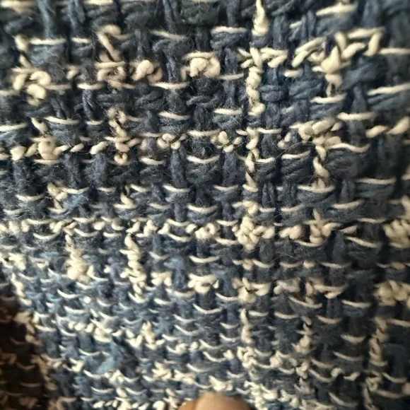 Zara Navy Tweed Blazer with Silver Buttons - Picture 4 of 6